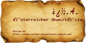 Österreicher Anasztázia névjegykártya